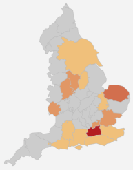 Ockley Surname Distribution Map